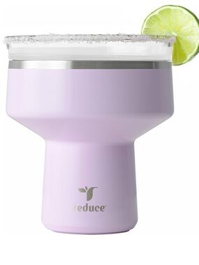 Lilac Cocktail Tumbler - Insulated Margarita/ Martini Glass